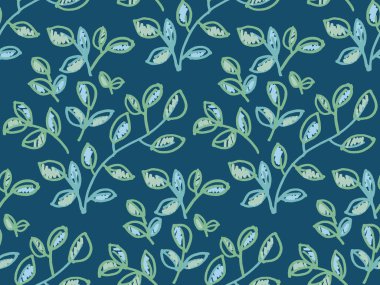 taze bahar renk soyut dekoratif yaprakları seamless modeli. 