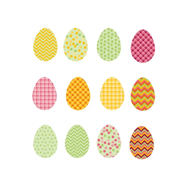 Oeufs de Pâques icônes. Illustration vectorielle. Œufs de Pâques pour Pâques h — Image vectorielle