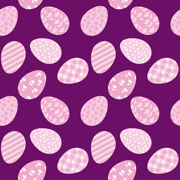 Modèle sans couture avec des œufs de Pâques blancs et des pois — Image vectorielle