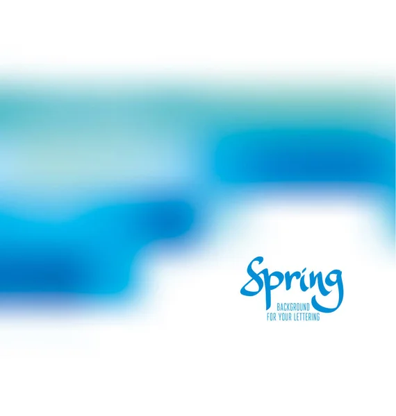 Abstraktní modrá barva rozostřené pozadí, akvarel styl, jaro — Stockový vektor