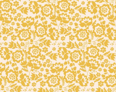 Pastel renkli retro tarzı yaz çiçek seamless modeli. Flor