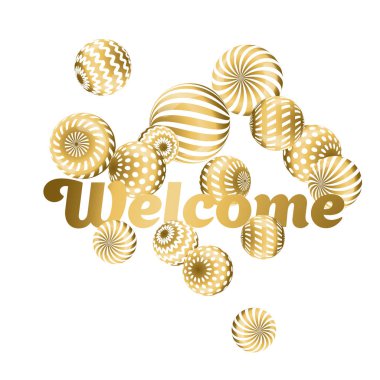 Soyut boncuk desen altın xmas renkli. Kavram Sarı metal