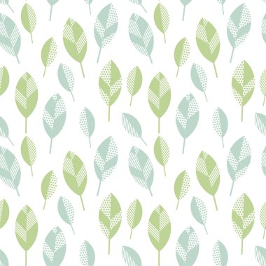 Bahar çiçek seamless modeli yaprakları ile. soyut modern geo