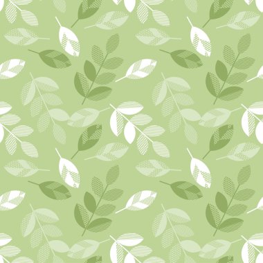 Bahar çiçek seamless modeli yaprakları ile. soyut modern geo