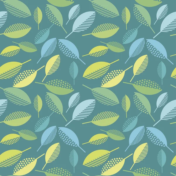 Primavera verde hojas abstracto vector ilustración. Patte sin costura — Vector de stock
