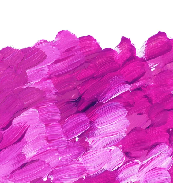 背景の鮮やかなピンクのアクリル ペイント ブラシ ストローク。手描き — ストック写真