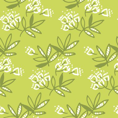 Soyut tropikal yapraklar ve çiçekler wrappi için seamless modeli