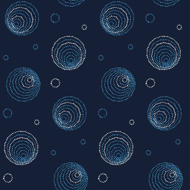 luxury abstract circle and ring seamless pattern in polka dot st clipart