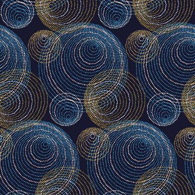 lüks daire ve yüzük seamless modeli Özet. Modern nokta ve