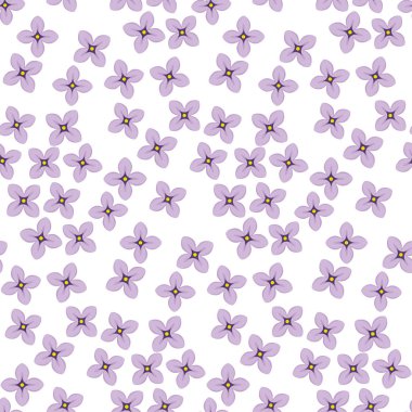 Lila bahar çiçeği yüzey tasarımı. Çiçek seamless modeli vec