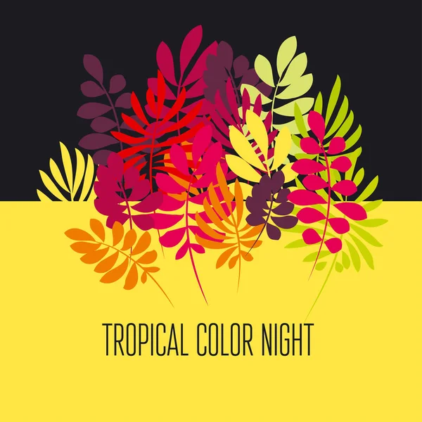 Concept tropical leaves vector illustration — Stock Vector
