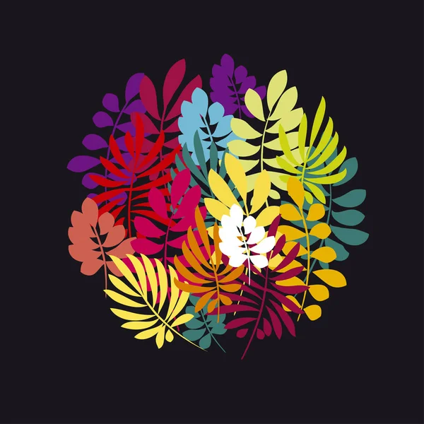 Concept feuilles tropicales illustration vectorielle — Image vectorielle