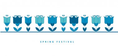 Basit çiçek peyzaj kompozisyon üstbilgi, kartı, arka plan için