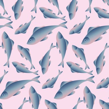 Balık için arka plan, kumaş, ambalaj kağıdı illüstrasyon vektör,