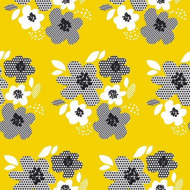 tropikal yaz konsepti çiçek seamless modeli. yüzey tasarımı 