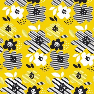 tropikal yaz konsepti çiçek seamless modeli. yüzey tasarımı 