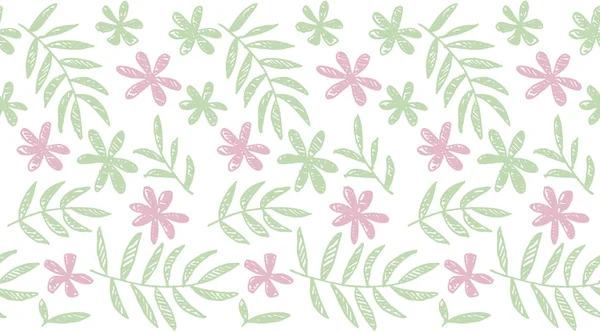 열 대 여름 개념 꽃 완벽 한 패턴입니다. 표면 디자인 — 스톡 벡터