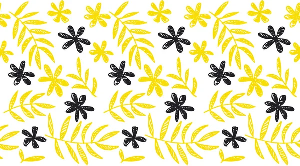 Tropischen Sommer Konzept floralen nahtlosen Muster. Oberflächengestaltung — Stockvektor