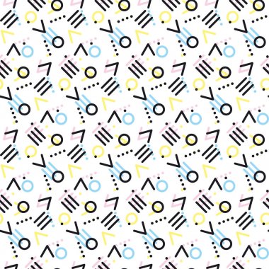 Sorunsuz ilkel geometrik yüzey tasarımı. Hipster atyle kavramı soyut seamless modeli. Trendy çocuk tarzı modern repitable motifi. 