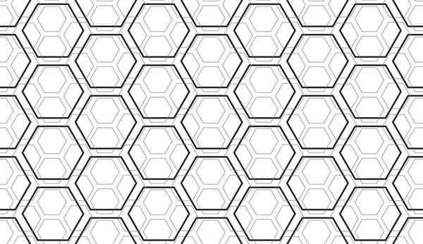 Geometrielinie sechseckige nahtlose Muster für Oberflächengestaltung, Stoff, Packpapier. modernes abstraktes wiederholbares Motiv — Stockvektor