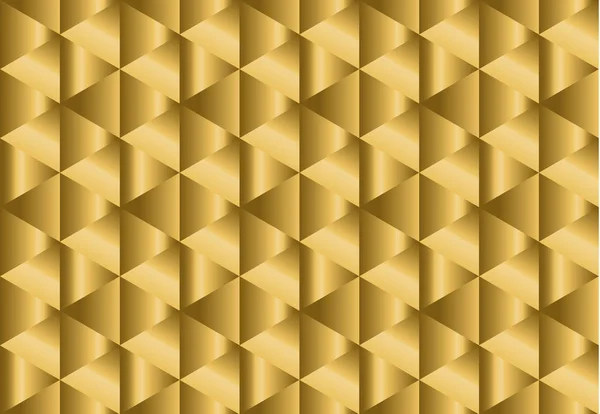 Chic illusione di carta dorata modello senza soluzione di continuità con rettangolare. motivo geometrico astratto ripetibile giallo brillante. geometria carta da parati illustrazione . — Vettoriale Stock