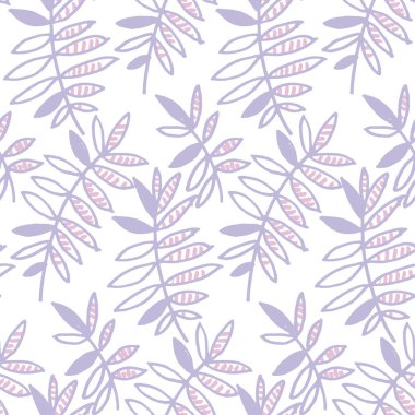 ihale Menekşe çiçek motifi vektör çizim. tropikal Dikişsiz desen beyaz zemin üzerine bırakır. çizilmiş saf tarzı doğal tasarım el