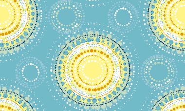 Soyut güneşli seamless modeli modern kabile tarzı. Kavram canlı vektör çizim yüzey tasarımı, afişi, web ve baskı, kumaş, arka plan, zemin, kumaş için