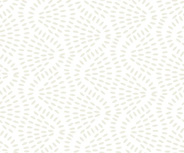 Reis nahtlose Muster für Hintergrund, Stoff, Packpapier. Konzept einfache Reiskörnchen Muster auf hellem Hintergrund. Print- und Webdesign mit traditionellem Wohlstands- und Glückssymbol — Stockvektor