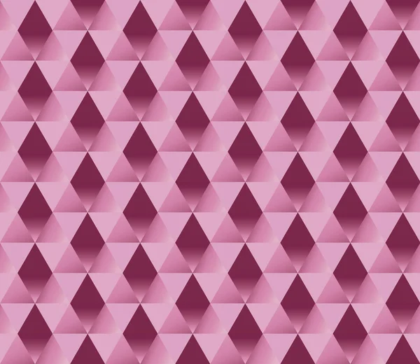 Schickes Packpapier nahtloses Muster mit rechteckiger 3D-Illusion. leuchtend rosa geometrische abstrakte wiederholbare Motiv. Geometrie weibliche Tapete Illustration. — Stockvektor