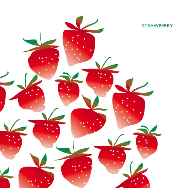 Φράουλα σχεδιαστικό στοιχείο στην έννοια λακωνική πρότυπο σελίδας. σύγχρονη κεφαλίδα κόκκινο μούρο, ευχετήρια κάρτα, πρόσκληση — Διανυσματικό Αρχείο