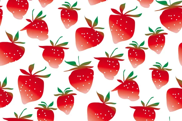 Φράουλες χωρίς ραφή πρότυπο σε άσπρο φόντο. έννοια καλοκαίρι μούρα επαναλαμβανόμενο μοτίβο για επιφάνεια σχεδίασης — Διανυσματικό Αρχείο