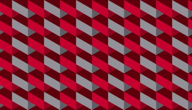 Vektör şerit konturlar ve çizgiler ile seamless modeli. Geometri kavramı gri ve kırmızı renkler modern yinelenebilir motifi.