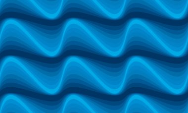 yüzey tasarımı için soyut mavi su dalgası seamless modeli. geometri kavramı vektör çizim için kumaş, ambalaj kağıdı, arka plan