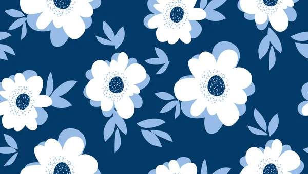 Motif sans couture floral d'été de couleur pâle pour la conception de surface. illustration vectorielle fleur bleue pour les projets d'impression et web . — Image vectorielle