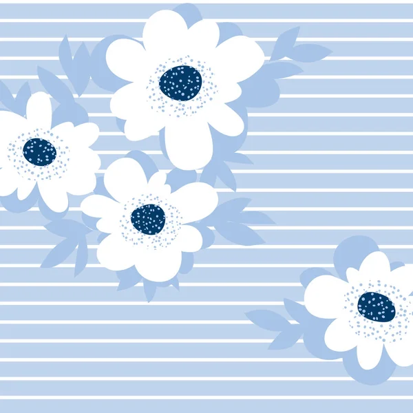 Motif floral d'été de couleur pâle pour la conception de surface. illustration vectorielle fleur bleue pour les projets d'impression et web . — Image vectorielle