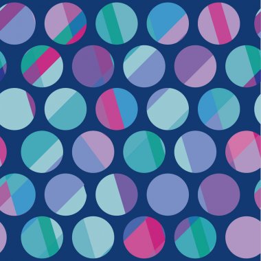 Mavi renk polka dot motifi modern kavram vektör çizim. Kağıt, arka plan, web ve baskı projeleri kaydırma için dikişsiz desen renkli yuvarlak şekil. 