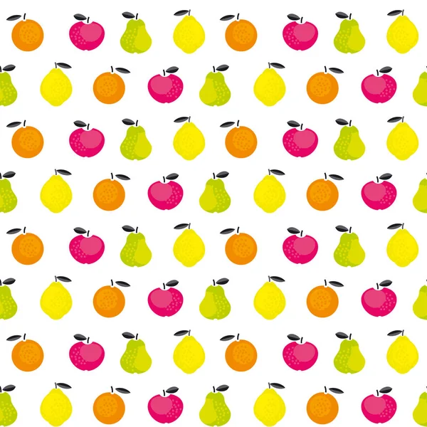 Einfaches Sommerfruchtsymbolset für Etiketten, Oberflächendesign. Vektorillustration für Web- und Printdesign. — Stockvektor