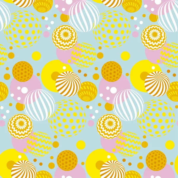 Motif vectoriel abstrait rond contemporain sans couture pour la conception de surface. échantillon de tissu de mode couleur été. motif reproductible pour papier d'emballage, décor d'été, invitation de fête — Image vectorielle