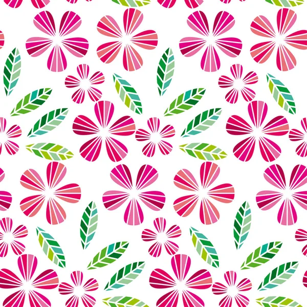 Αφήστε διακοσμητικά και λουλούδι στοιχείο σχεδίασης. γεωμετρία floral τροπικό μοτίβο άνευ ραφής για επιφάνεια σχεδίασης. — Διανυσματικό Αρχείο