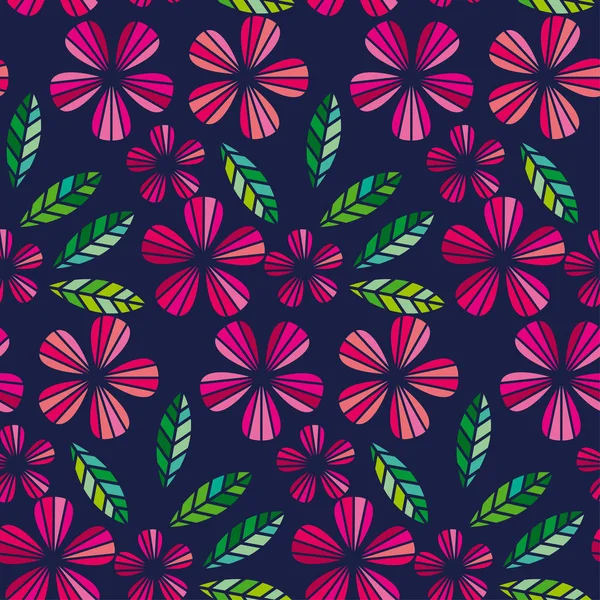 Feuille décorative et élément de conception de fleur. géométrie floral tropical motif sans couture pour la conception de surface . — Image vectorielle