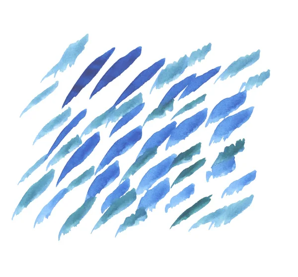 Kunstenaars aquarel verven veelkleurige close-up abstracte achtergrond. Blauwe Golf slagen voor patroon. — Stockfoto