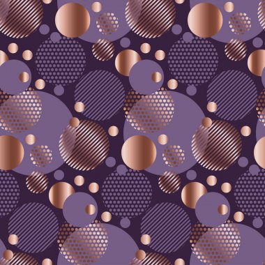 Altın ve mor çiçek vektör soyut Dikişsiz desen çizim yükseldi. lüks stil zarif geometri yinelenebilir motifi yüzey tasarımı, ambalaj kağıdı arka plan için