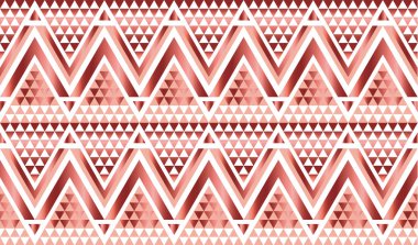 geometri üçgen desen. Altın stilize vektör çizim. Art Nouveau Dikişsiz desen sarı ve gül renkli süslü