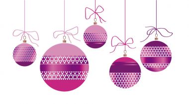 Xmas cam top kırmızı ve altın renkleri ayarlayın. Noel biblo vektör çizim süslü. Yeni yıl ağacı geleneksel dekorasyon. 