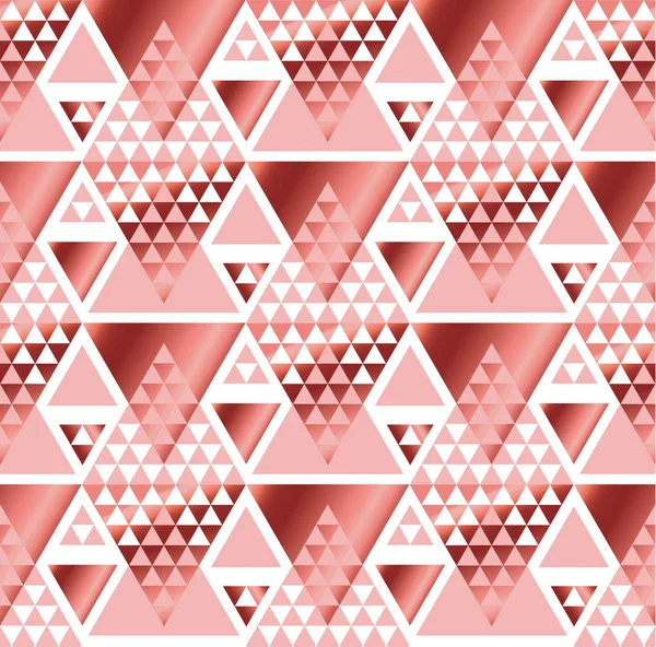 geometri üçgen desen. Altın stilize vektör çizim. Art Nouveau Dikişsiz desen sarı ve gül renkli süslü 