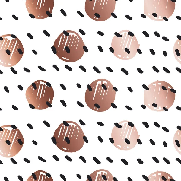 Růžová barva zlata abstraktní kruh geometrie vektorové ilustrace. Nabídka elegantní oslava styl bezešvé pattern design — Stockový vektor