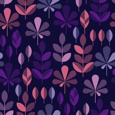 sonbahar yaprak parlak canlı renkler geometri modern motifi düşüyor. vektör çizim yüzey tasarımı için. Mevsimlik yaprakları Dikişsiz desen kumaş, arka plan, üstbilgi