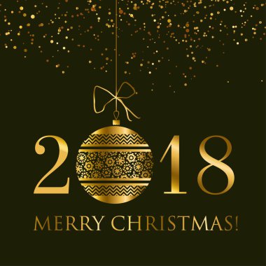 soyut altın yeni yıl baubles vektör çizim. Altın zarif tarzı dekoratif tasarım kutlama davetiye, tebrik kartı, başlık, afiş için 