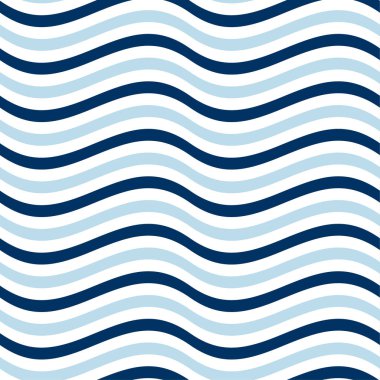 Dalga mavi çizgili basit seamless modeli. saf geometri hat motifi
