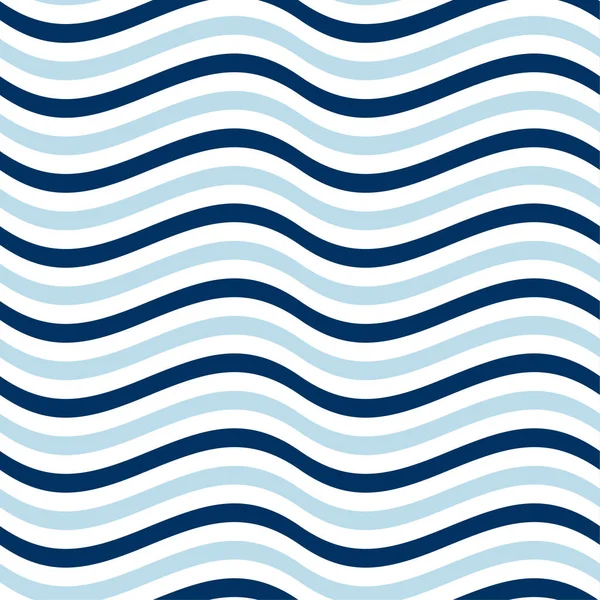 Modèle simple sans couture avec des rayures bleu vague. motif de ligne de géométrie naïve — Image vectorielle